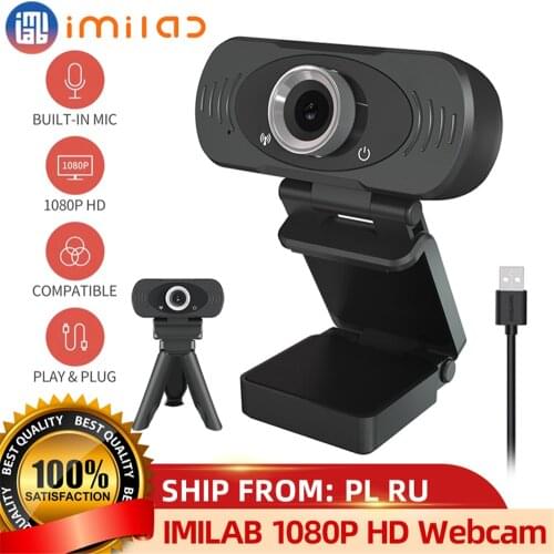 IMILAB Webcam 1080P HD Web Camera 2MP With Microphone USB Play&Plug Desktop Laptop Smart Tv For Streaming Video Calling Confere