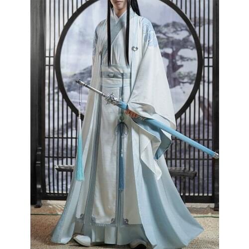 Pre-sale Anime Mo Dao Zu Shi Cosplay Costumes LanZhan Ancient Costume Grandmaster of Demonic Cultivation Hanfu Dress Halloween