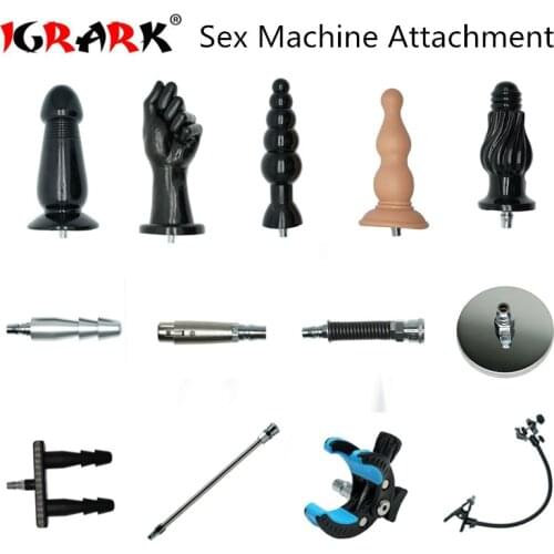 Premium vibrator Sex Machine Multi Attachments optional Sex dildos suction cup vac-u-lock Bendable Spring Connector AV Clip