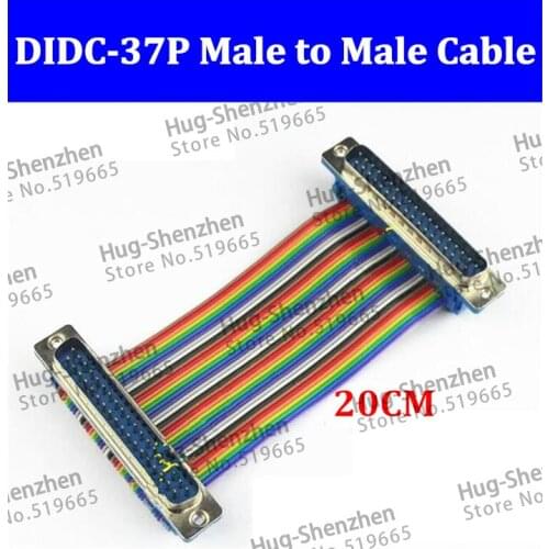 High Quality DB37 ribbon cable DIDC-37P male to male cable DIDC DR37 COM connector cable with 20CM --20pcs/lot