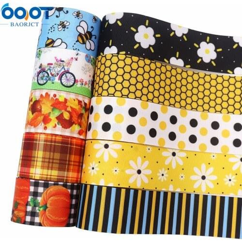 1-1/2"(38mm),10Yards Holiday Flowers Series Grosgrain Ribbons,M-21708-1007 Bow Cap Accessories Party Gift Wrap DIY Handmade