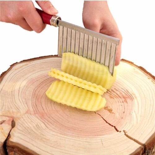 1pcs Stainless Steel Wave Potato Cutter Vegetable Cucumber Slicer Chopper Kitchen Gadget Cooking Tools
