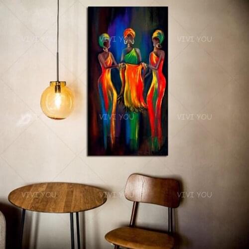 100% Handmade Characteristic Ethnic Women Painting Canvas Art Tower Paint Home Decor Wall Art Pictures For Living Room Unframed