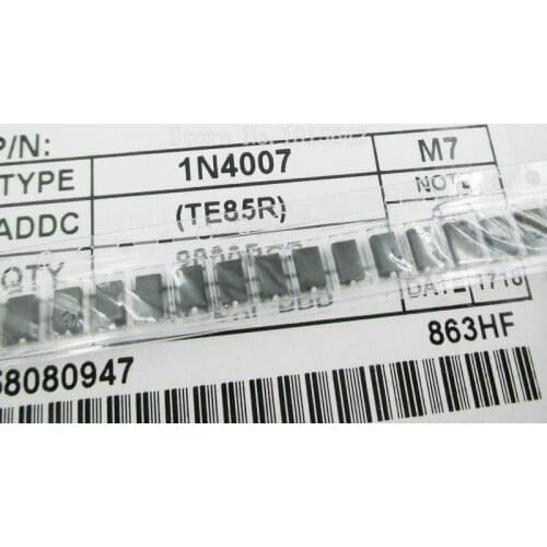 100PCS/LOT DIODE M7 1N4007 SMD 1A 1000V Rectifier Diode NEW