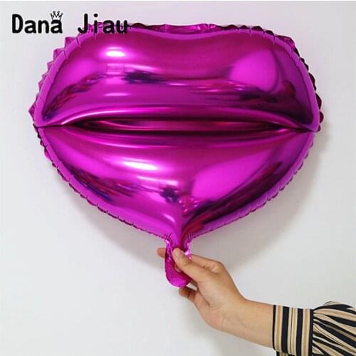 18 inch purple marriage wedding Balloons kiss lip Birthday sweet Party Decoration Balloon holiday Aluminum Inflatable Foil