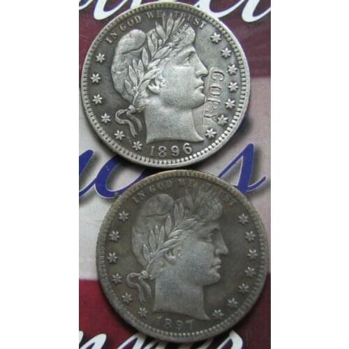 1896/1897 Barber Quarter Two Face copy Coin