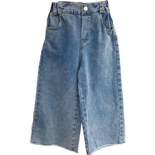 2021 Children Girls kids Wide legs Jeans Pants Fashion Baby GIRLS Pants Trousers