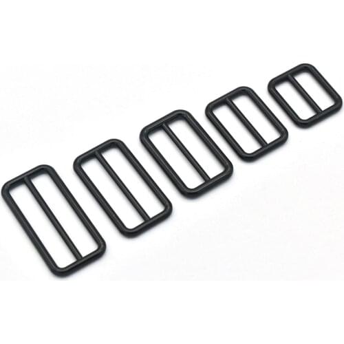 26-46mm Black Adjuster Belt Buckle Slide Buckles Rectangle Buckles Metal Purse backpack Buckles Strap buckle Handbag webbing