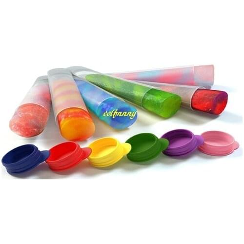 600pcs/lot 19.5*4.4cm Popsicle Maker Lolly Mould Kitchen DIY Food-Grade Silicone Ice Cream Mold