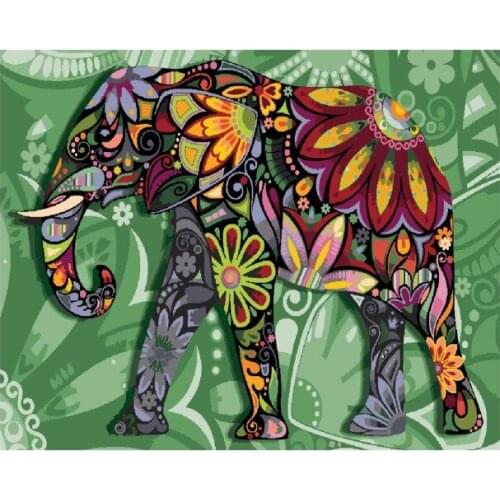 Full diamond art painting elephant animal mosaic embroidery moon picture puzzle stones stickers home decor needlework craft diy