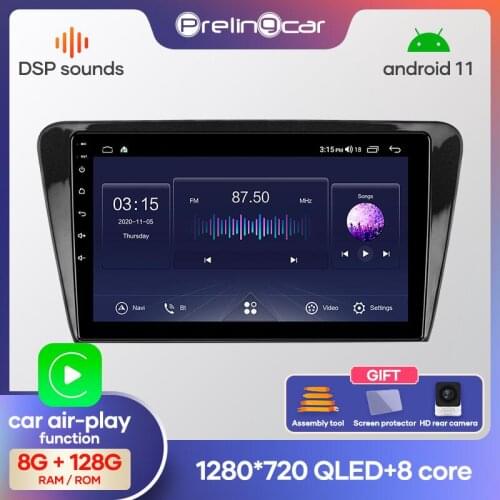 Prelingcar For Skoda Octavia 3 2013-2018 Car Radio Multimedia Video Player Navigation GPS Android10.0 DSP dashboard