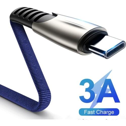 3M USB Type C Cable USBC Mobile Phone Cable For Huawei Samsung Xiaomi Fast Charging TypeC Data Cable Long Short USB Type-C Kable