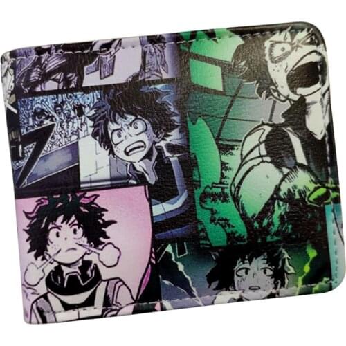 Wallet anime My Hero Academia Izuku Midoriya Character Wallet With ID window Zipper coin pocket Credit card slot