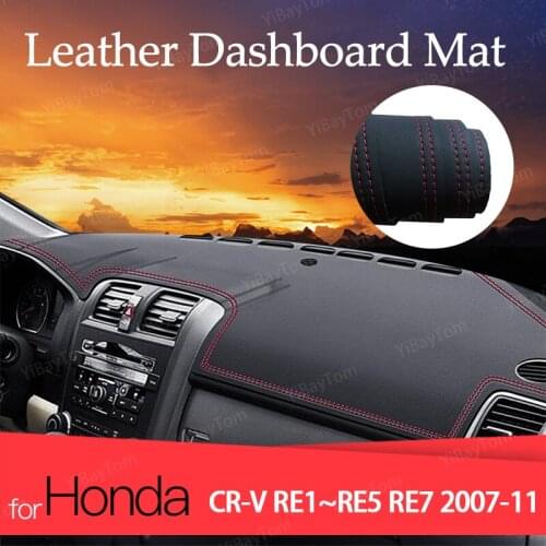 Leather Dashboard Cover Protective Pad for Honda CR-V CR V CRV RE1~RE5 RE7 2007-2011 Car Accessories Dash Board Carpet Dashmat