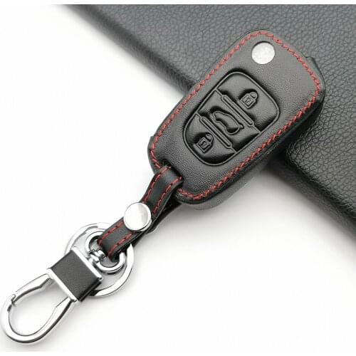 Hot Sale Leather Car Key Case Cover For Great Wall Haval Hover H1 H3 H6 H2 H5 C50 C30 3 Buttons Folding Keychain Remote Control