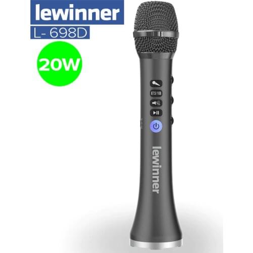 Lewinner L-698D 20W professional Bluetooth karaoke microphone speaker portable wireless mini home KTV for Sing and music play