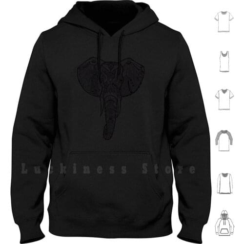 Mechanical Mandala Elephant Hoodie Long Sleeve Mechanical Clockwork Mandala Elephant Mandala Elephant Steampunk
