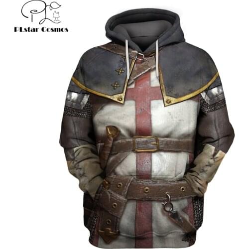 2019 New Fashion hoodies Knights Templar 3D Printed Hoodie Sweatshirt Men/Women Casual Streetwear sudadera hombre Drop shipping