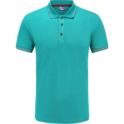 2021 New mens solid color button Polo shirt brand design straight top business casual mens top