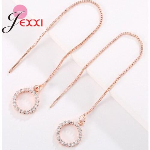 New Statement Cubic Zirconia Drop Dangle Earring For Women Metal Korean Jewelry Piercing Ear Brincos Party Wedding Jewelry