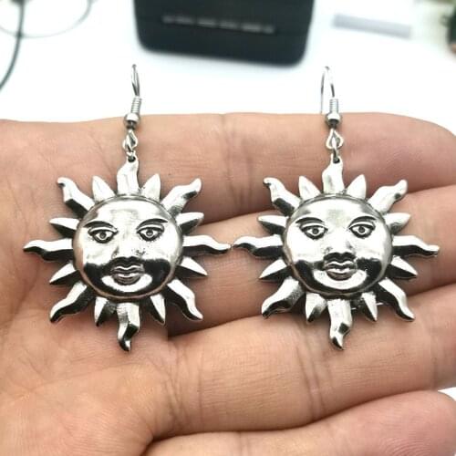 New Design Sun Goddess Earrings Charm Earrings Boho Hippie Bohemian Celestial Body Black Sun Witch Gift Jewelry