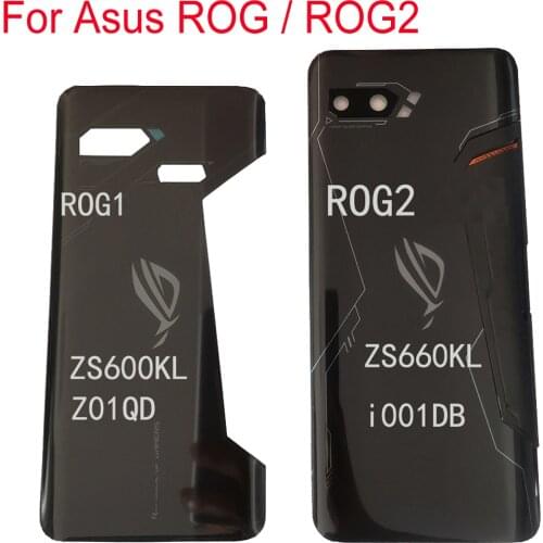 Original For Asus ROG ZS600KL Phone II ROG 2 ZS660KL 3D Glass Back Battery Cover Housing+Glass Lens For ASUS_I001D I001DA I001DE