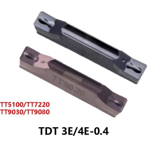 Original Carbide Grooving Inserts TDT 3E-0.4 4E-0.4 TT5100 TT7220 TT9030 TT9080 Lathe Cutter Turning Tools CNC