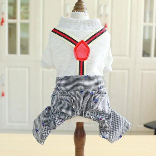 PETCIRCLE Dog Clothes Student Y-shaped overalls Pet Cat For Teddy Schnauzer Chihuahua Bichon For Small Dog Overalls Clothing