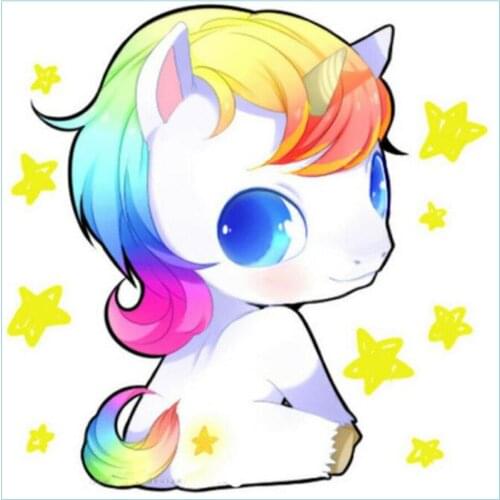 Simple Cartoon Unicorn Diamond Painting Round Full Drill Nouveaute DIY Mosaic Embroidery 5D Cross Stitch Home Decor Gifts
