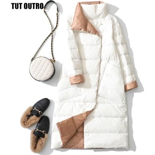 Long White Puffer Parka Coat Female Winter Down Jacket Women Padded Double Wear Snow Down Coat Warm Outwear Clothing Brand