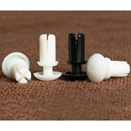 R3 Black White Nylon R Type Expansion Rivet Nut Buckle Clip Plastic PC Board Fan Rivet Hole Diameter 3.1mm