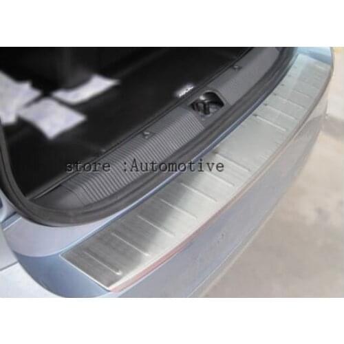 With LOGO Stainless steel Inner Rear Bumper Protector Sill Trunk Tread Plate Trim For Skoda Yeti 2014 2015 2016 2017