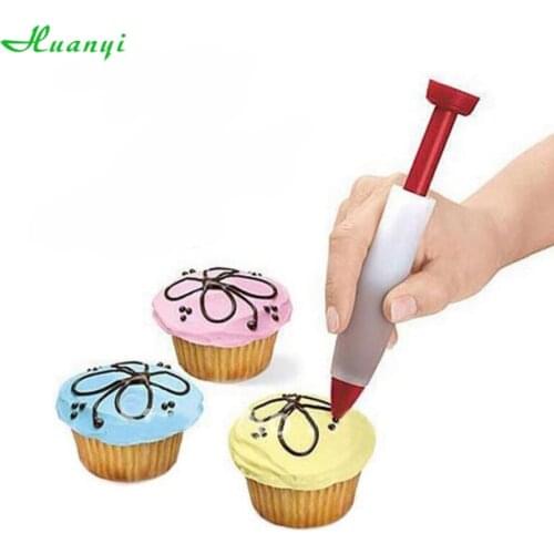 Silicone Food Writing Pen Chocolate Decorating tools Cake Mold Cream cup,cookie Icing Piping Pastry Nozzles kitchen accessories