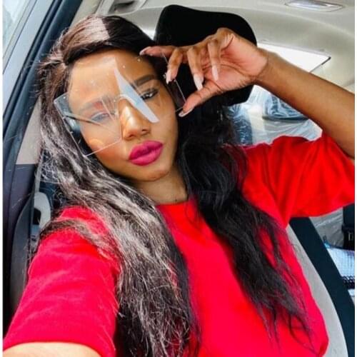 Oversize Rivet Sunglasses For Women Brand Designer Vintage One-piece Windproof Sun Glasses Female Male Tinted Eyewear UV400