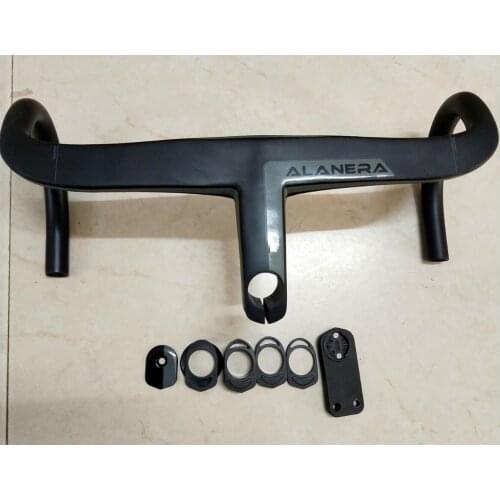 ALANERA Carbon Intergrated Handlebar Ultralight Road Bike Handlebar With Headset Spacers+Computer Mount+Top Cover