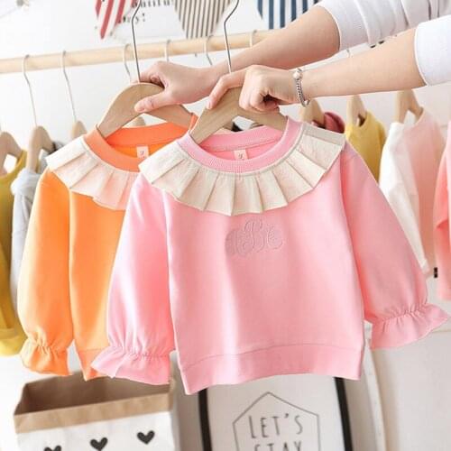 Baby Girls Sweatshirt Spring Children Coat Toddler Baby Kids Girl Clothes T-shirt Sweet Letter Hoodies Long Sleeves Jacket