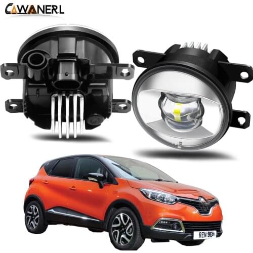 Fog Light Assembly For Renault Captur 2013 2014 2015 2016 2017 Car H11 LED Lens Fog Lamp Daytime Running Light 30W 8000LM 12V