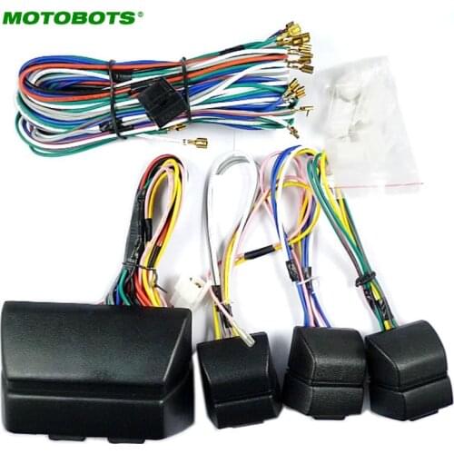 MOTOBOTS Universal For Auto 4 Doors Car Power Window 8PCS Switches With Holder And Wire Harness DC12V/24V #CA2469
