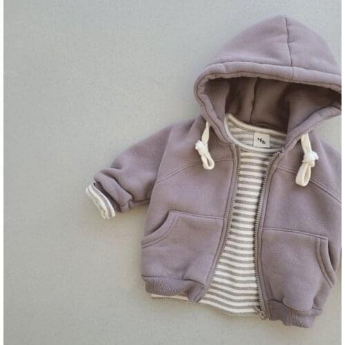 2020 Spring New Baby Boys Jackets Casual Solid Cotton Hooded Zipper Coats for Boy Kids Clothing Childrens Outerwear Boy Jacket
