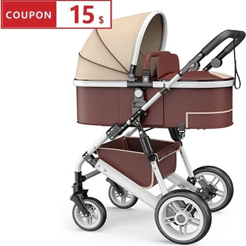 High-profile luxury baby stroller can sit can lying baby carriage hand can adjustable trolley war ax wheel umbrella car