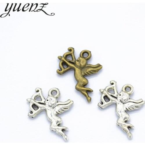 YuenZ 20pcs Antique silver Plated Cupid angel Charm Pendants Jewelry Diy Jewelry Accessories Making DIY Findings I240