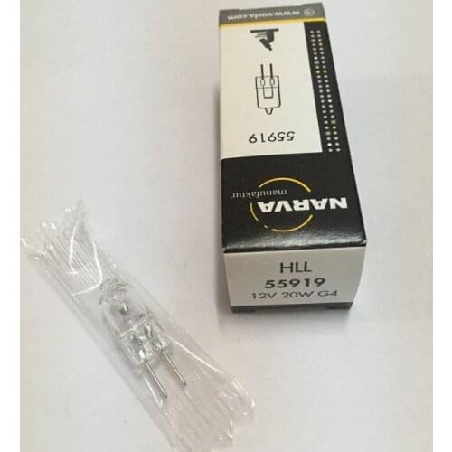 10pcs,NARVA 55919 HLL 12V20W G4 halogen lamp,12V 20W bulb