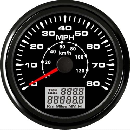 12V-24V GPS Speedometer Odometer 0-80MPH 0-120KM/H ATV UTV with Backlight 85mm for Car Motorcycle Boat truck tractor Van RV