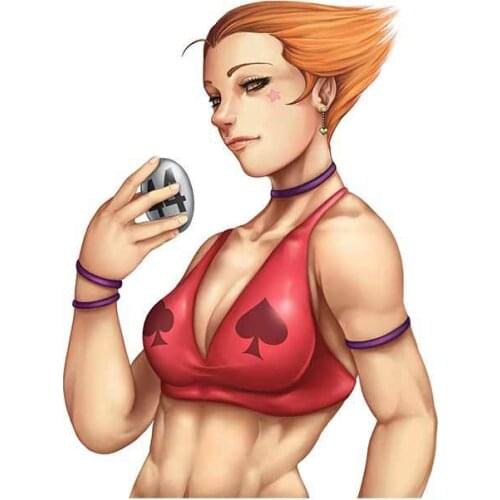 13cm X 12cm for Hisoka Hxh Holo Car Stickers Vinyl Sunscreen RV VAN Car Accessories Graphics Anime Decal Decoration