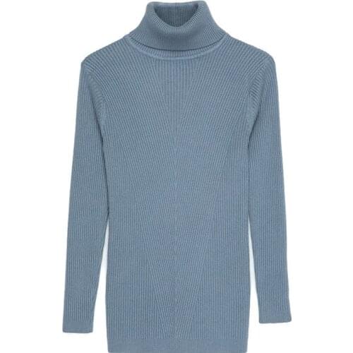 2021 Fashion Turtleneck Pullover Sweater Women Thick Slim Knitted Thickening Warm Pullover Jumper Vintage Winter Sweater X137