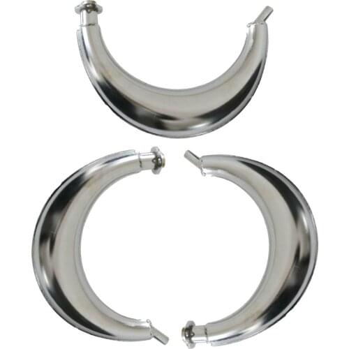 3pcs Half Moon Muffle Exhaust Pipe For 66cc 80cc Engine Motorized Bicycle