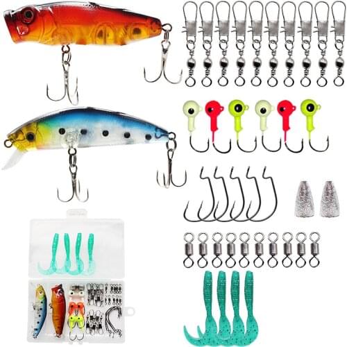 Crank Hook Kit Fishing Lures Set Hard Artificial Wobblers Soft Lure Fishing Silicone Bait Fishing Tackle Accessories JIG Pesca