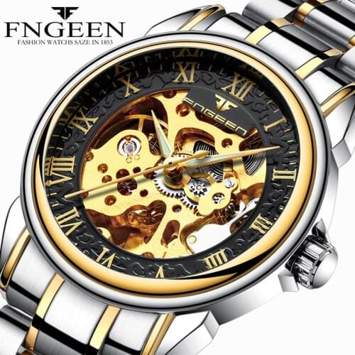 Automatic Mechanical Watch for Men Clock Male Hodinky 3D Engraving Hollow Wristwatch Self Winding Tourbillon Mechanical Watches