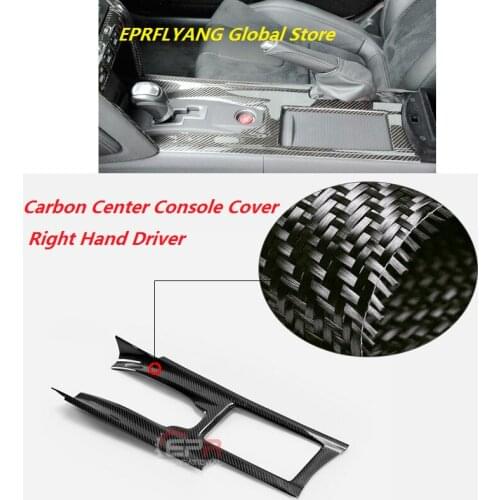 Car Accessories Carbon Fiber Center Console Cover RHD Glossy Finish Inner Trim Panel Fibre Interior Kit Fit For Nissan R35 GTR