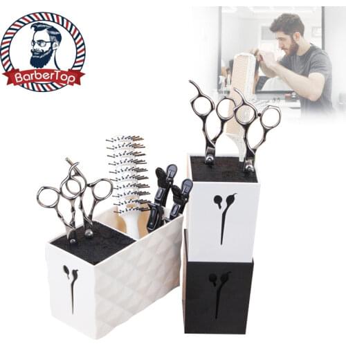 Hairdressing Scissors Socket Box Hairdresser High-end Scissors Storage Box Desktop Tool Rack